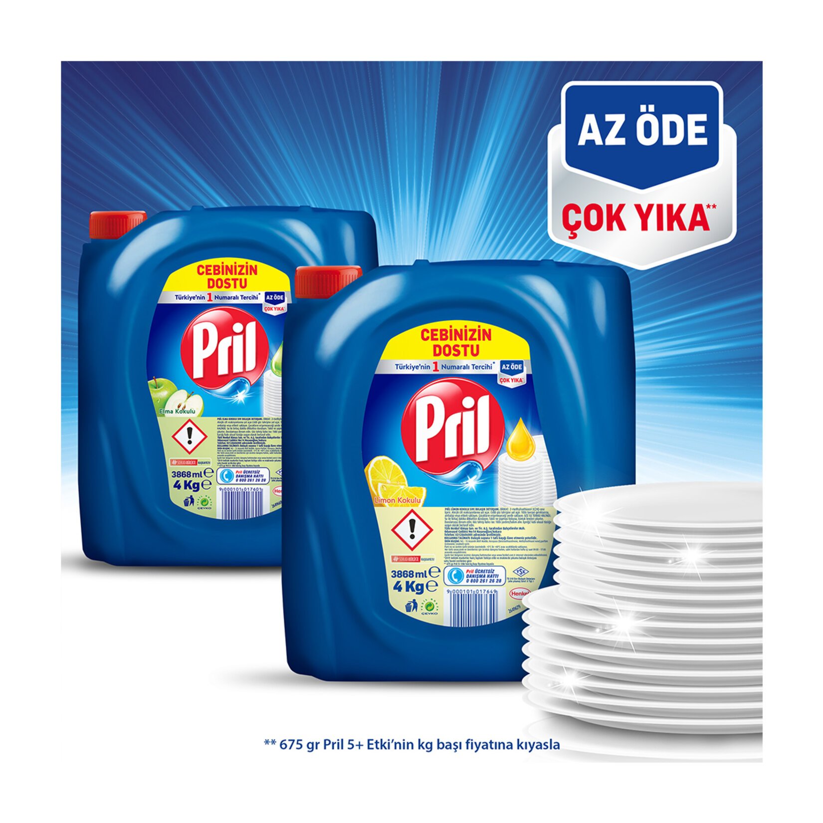Pril Bulaşık Deterjanı 4 Lt. (Limon) - 3